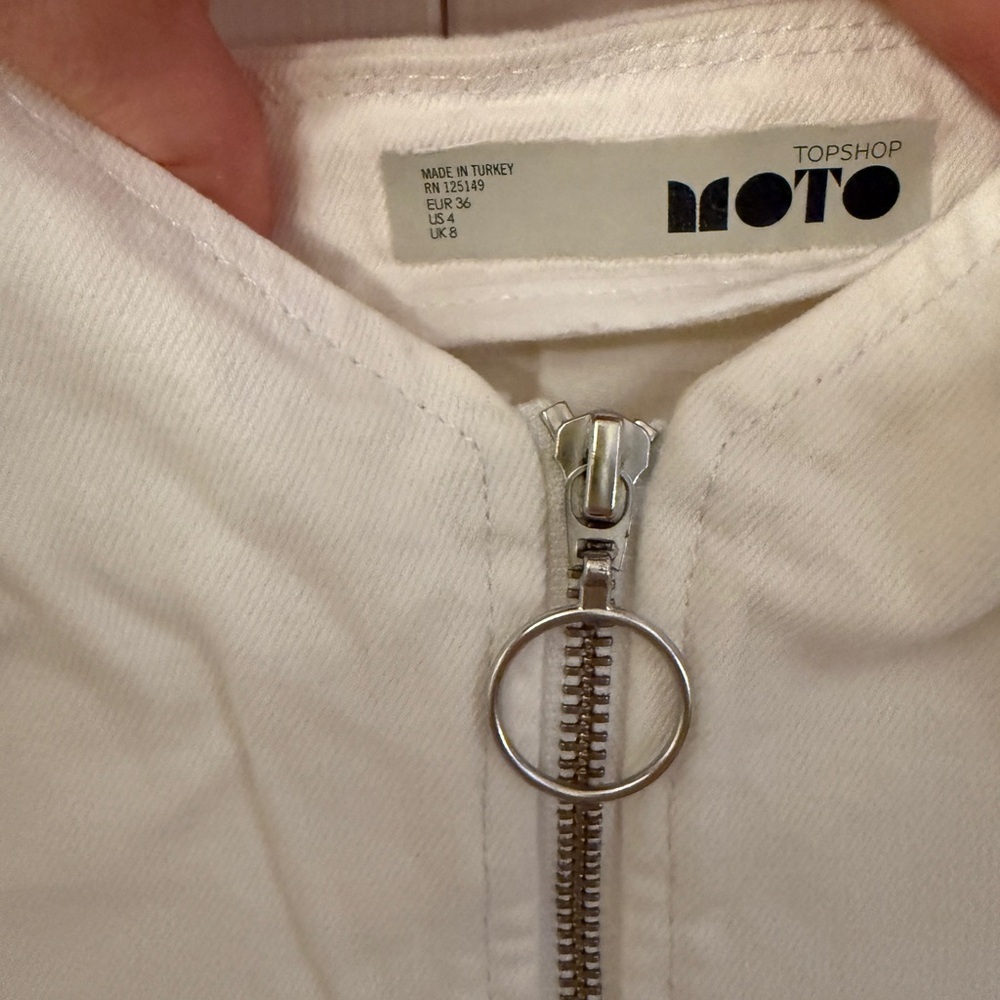 Topshop Ivory Zip-Front Dress 4 - Picture 10 of 11